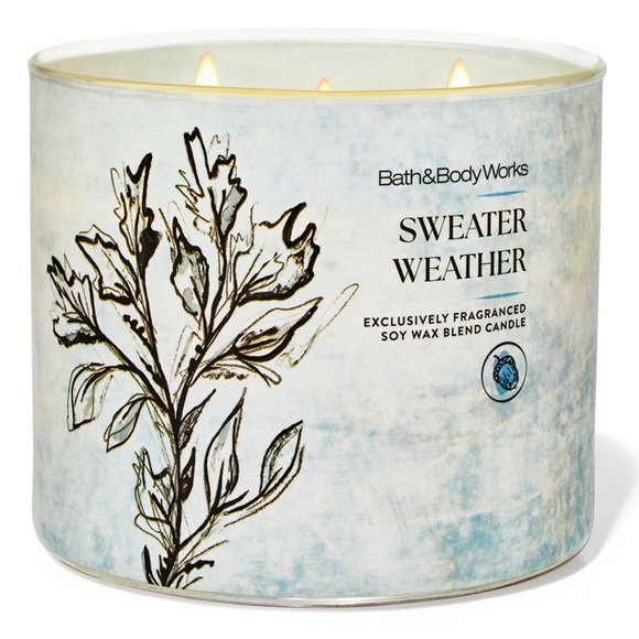 🆕🧣 BATH & BODY WORKS LIMITED EDITION “SWEATER WEATHER” 3-WICK CANDLE. BRAND NEW. - Picture 1 of 5